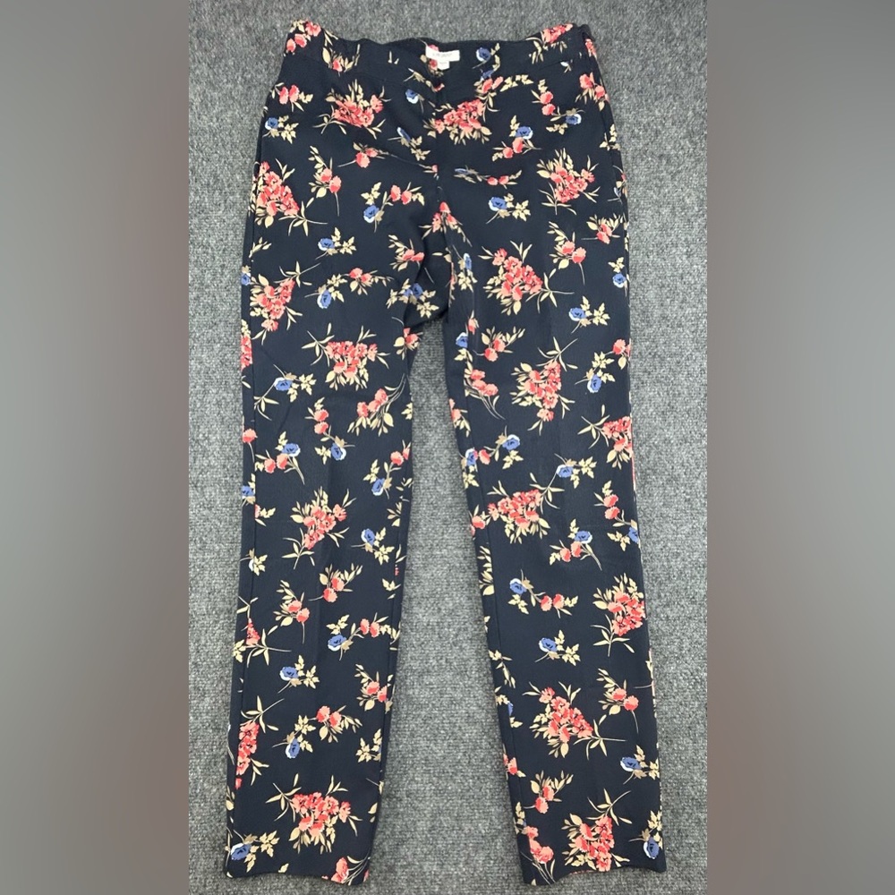 J.Jill Precision Stretch Floral Printed Pants Size 6